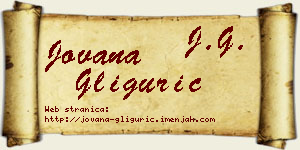 Jovana Gligurić vizit kartica